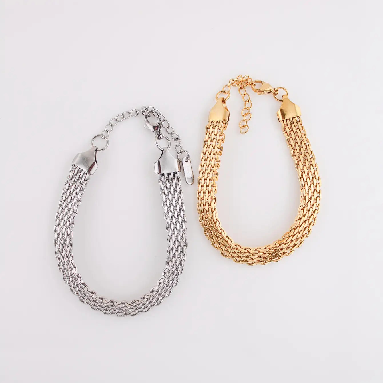 Pilot Watch Band Bracelet | Silver and Gold | Swim In Jewelry