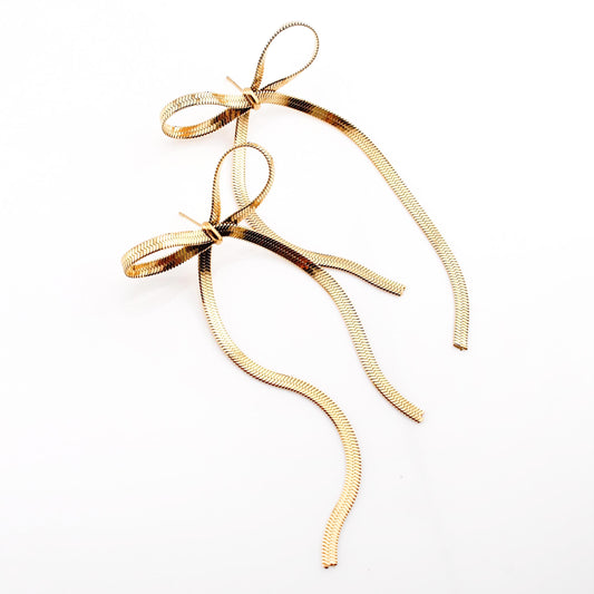 Date Night Bow Earrings | Swim In Jewelry | Waterproof & Tarnish-Free