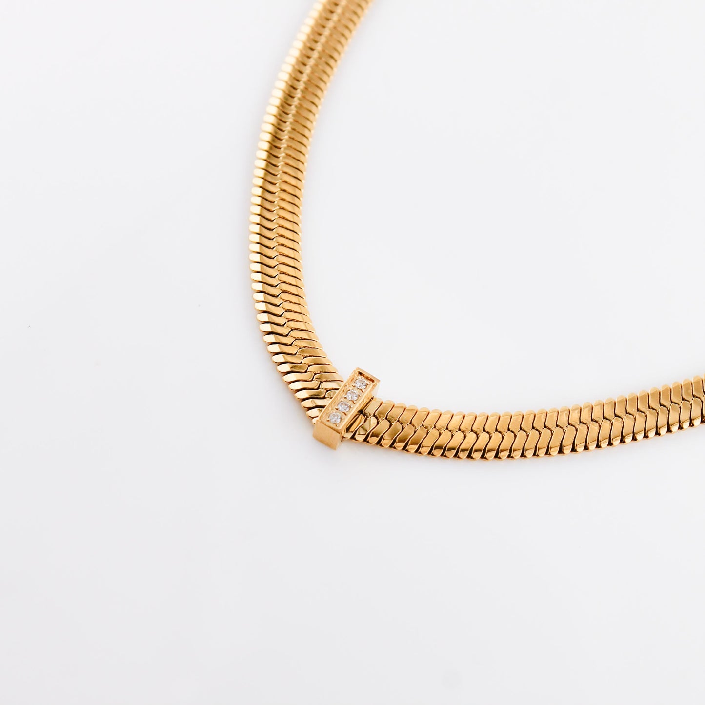 Gold Ritz Herringbone Necklace | Swim in Jewelry