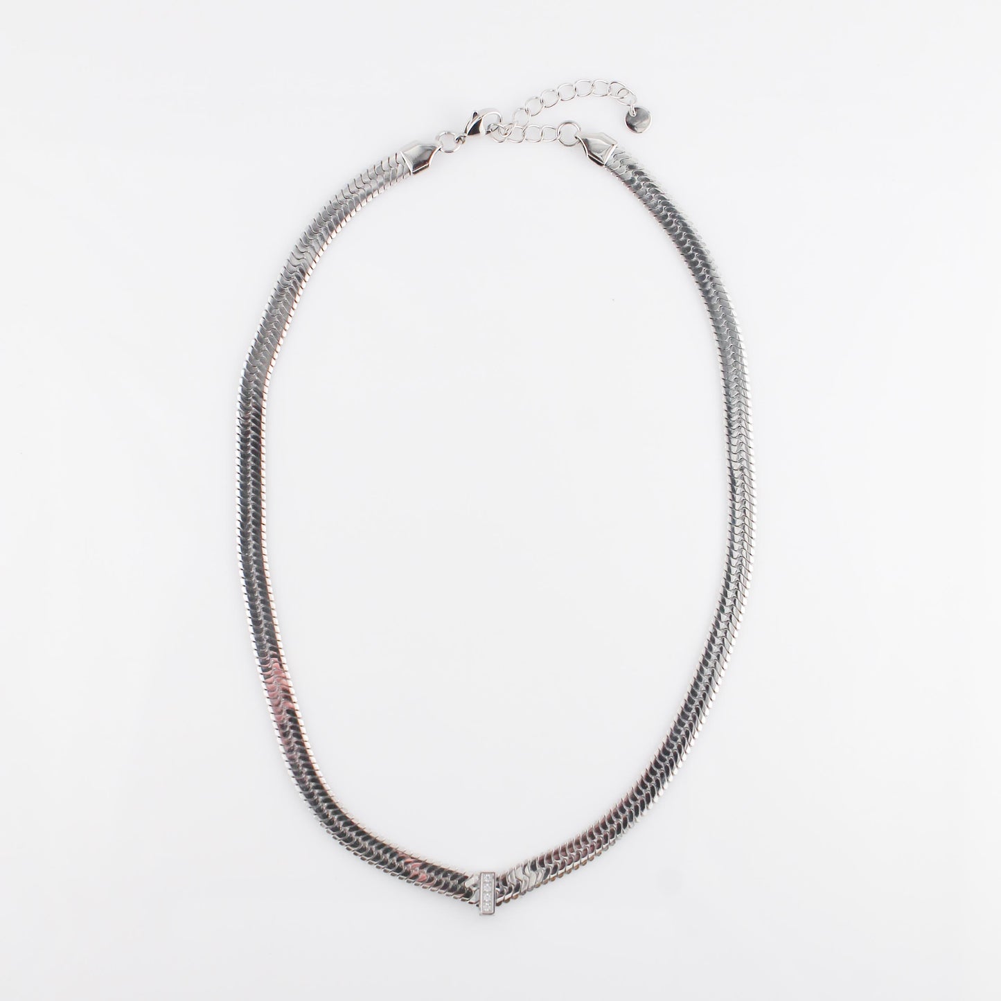 Silver Ritz Herringbone Necklace | Swim In Jewelry