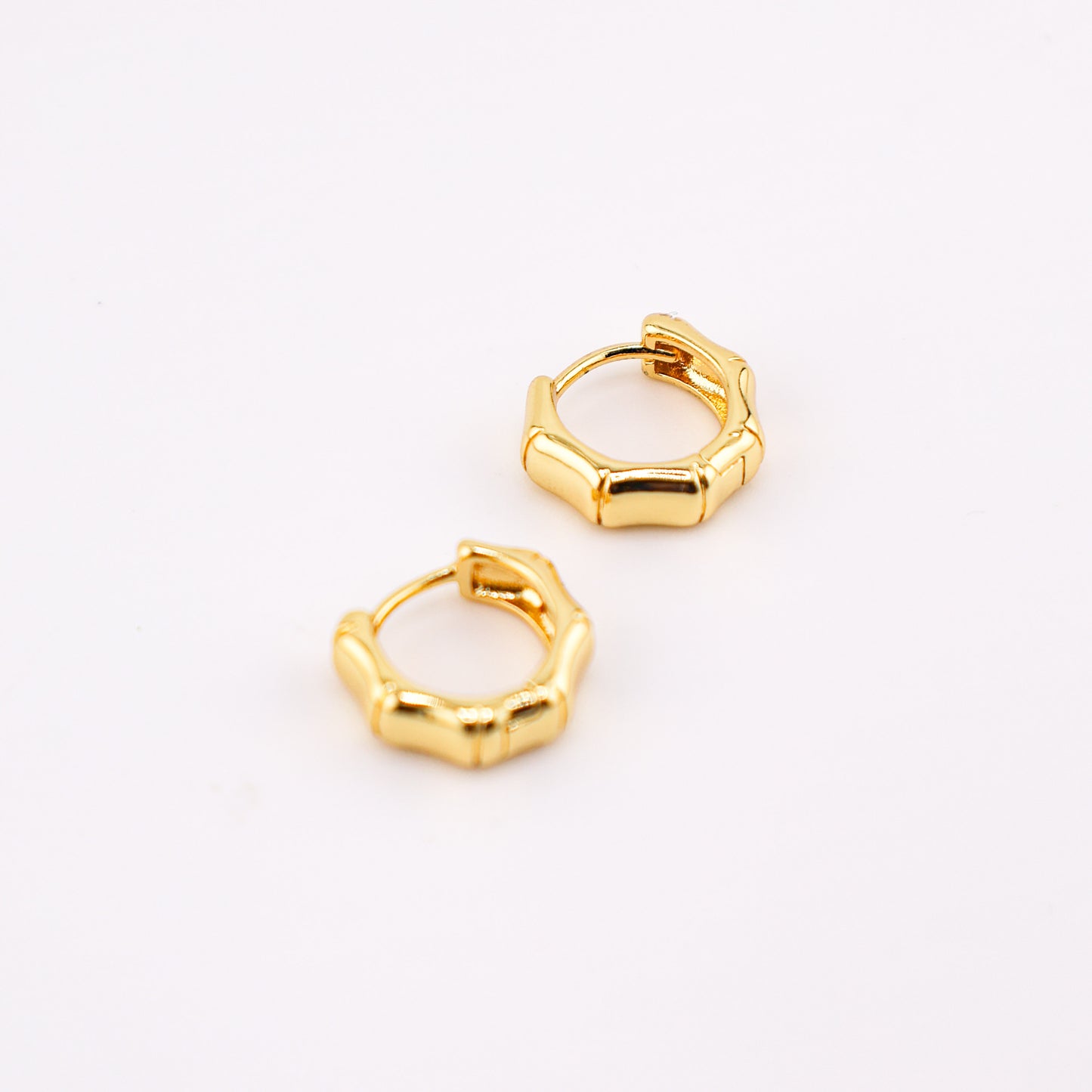 Bamboo Huggie Earrings | Swim In Jewelry