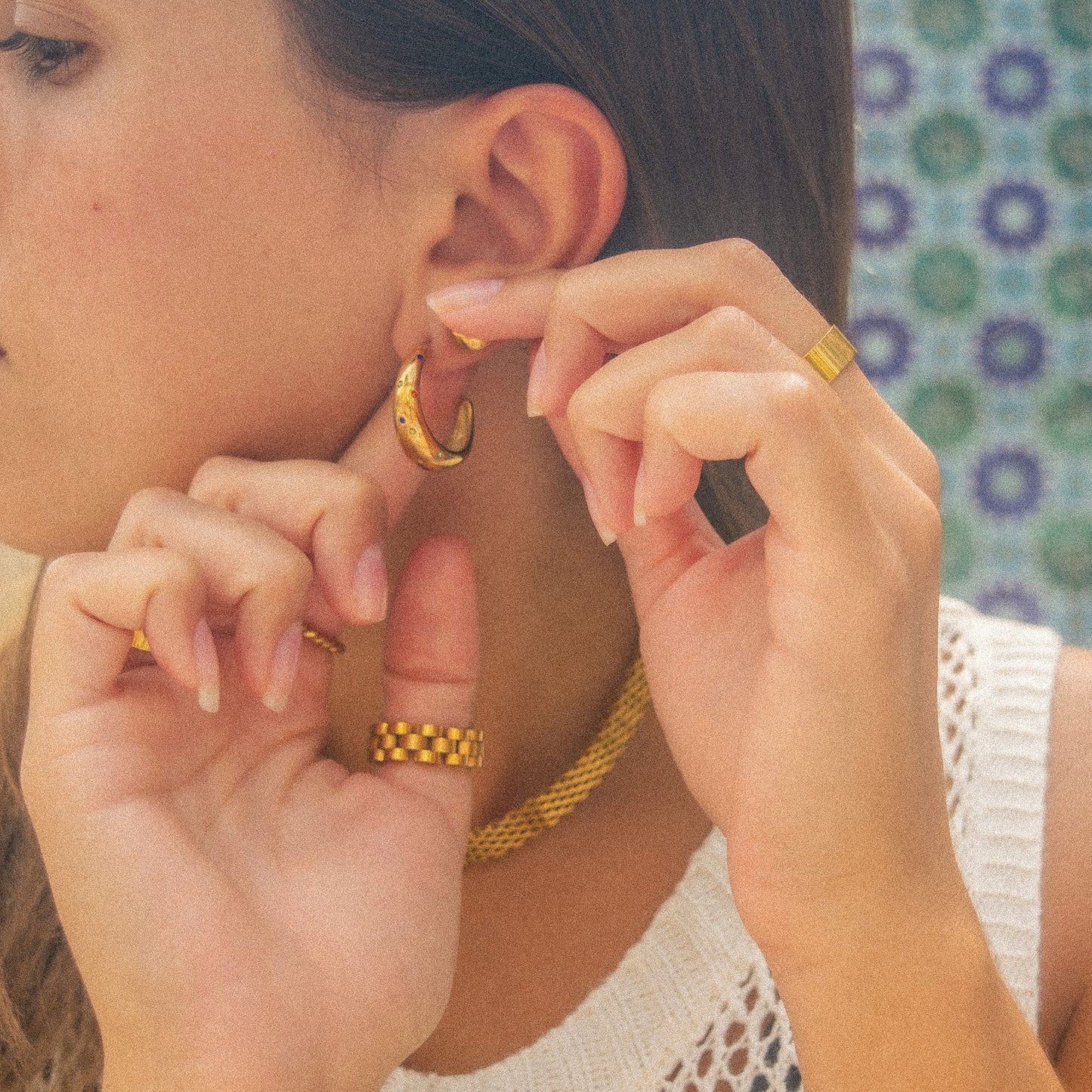 Five-Star Hoop Earrings | Swim In Jewelry