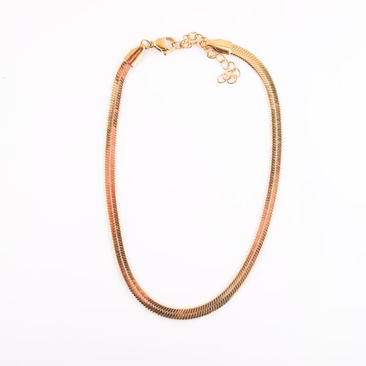 Everyday Herringbone Anklet | Gold | Swim In Jewelry