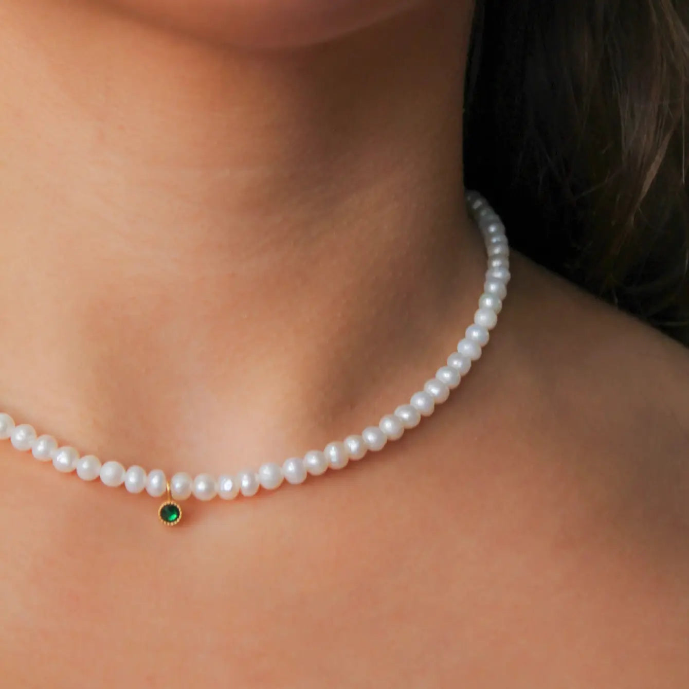 Hidden Gem Pearl Choker Necklace | Swim In Jewelry