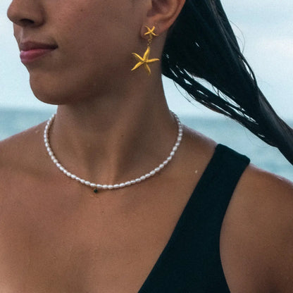 Hidden Gem Pearl Choker Necklace – Swim In Jewelry