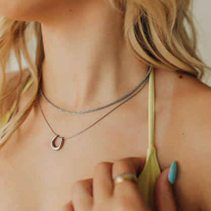 Moonshine Necklace on model | Swim In Jewelry