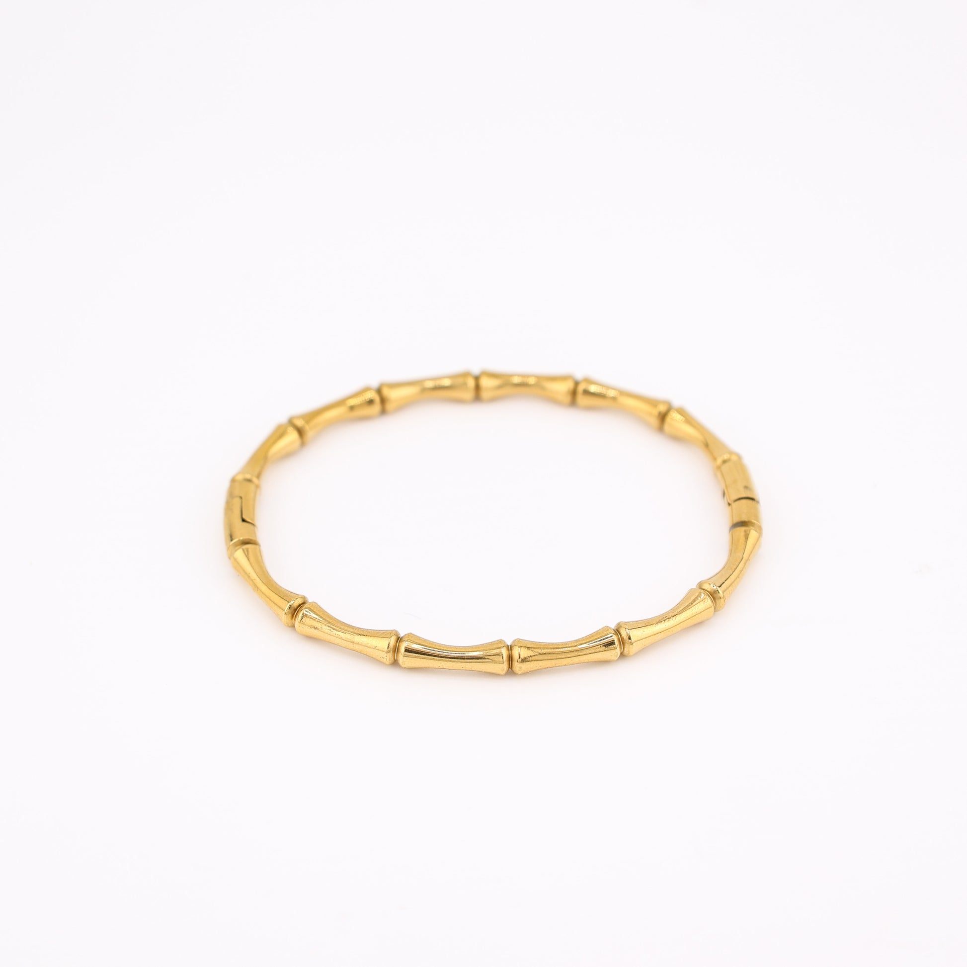 Bamboo Bangle Bracelet - Gold | Swim In Jewelry