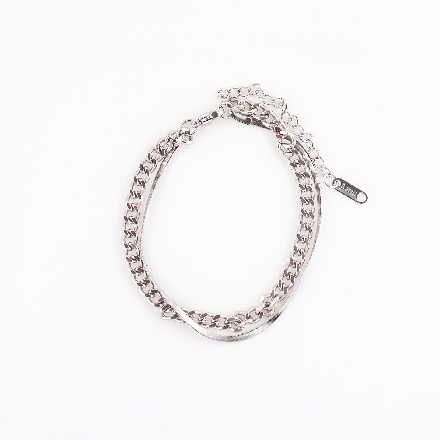 Cowboy Silver Double Chain Bracelet | Swim In Jewelry