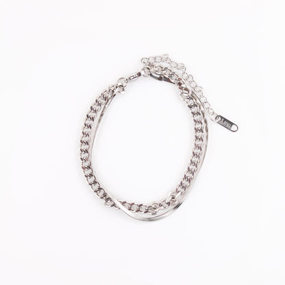 Cowboy Silver Double Chain Bracelet | Swim In Jewelry