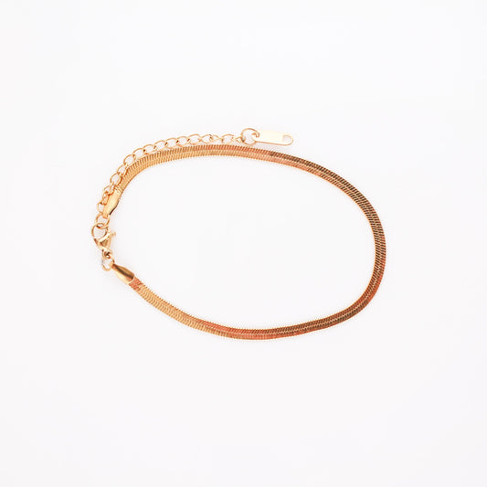 The Everyday Herringbone Chain Bracelet | Gold | Swim In Jewelry