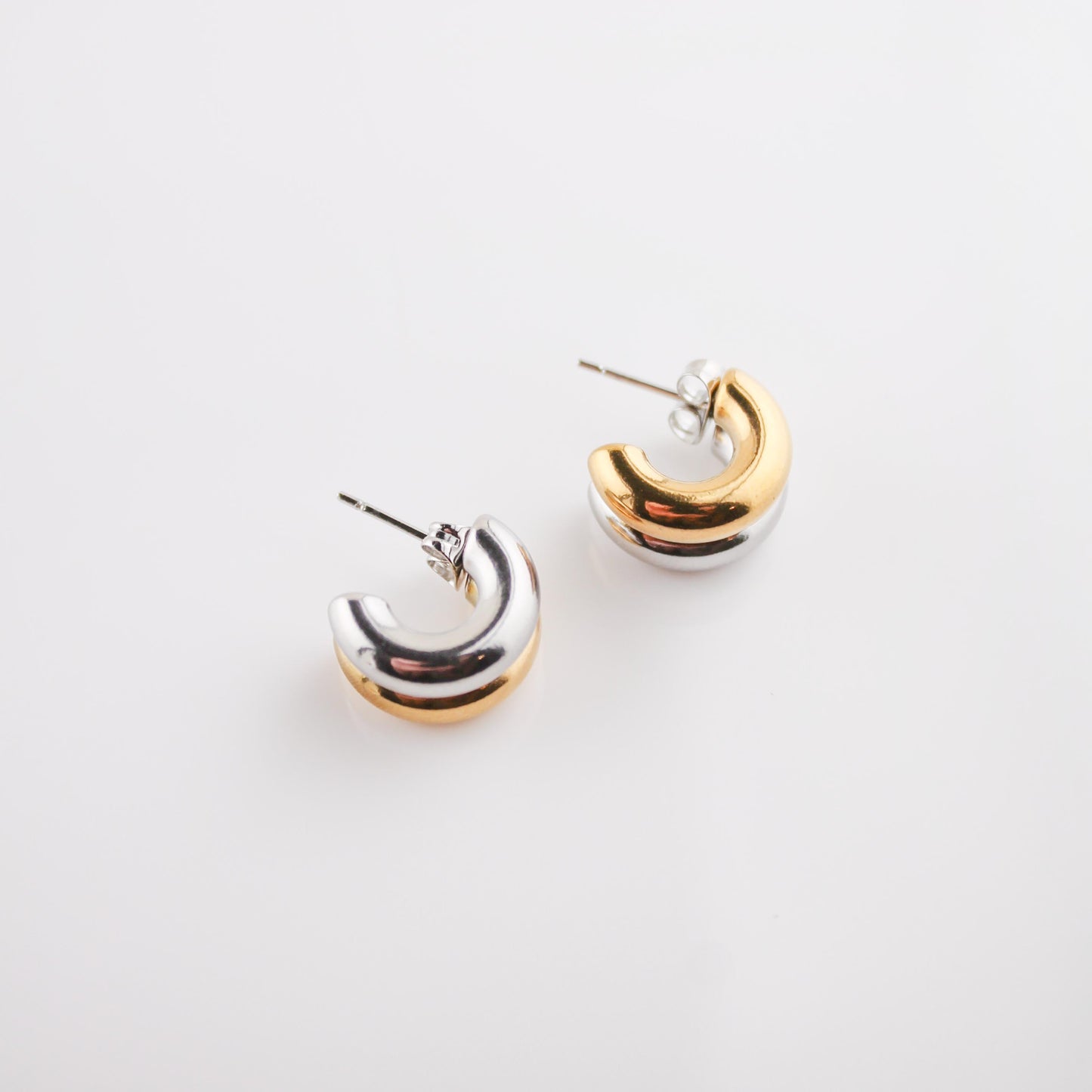 Out of Office Earrings | Two-Tone | Swim In Jewelry