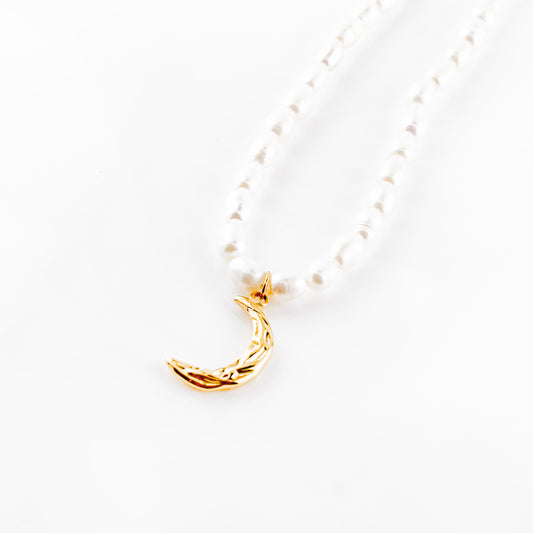 Crescent Pearl Necklace | Swim In Jewelry