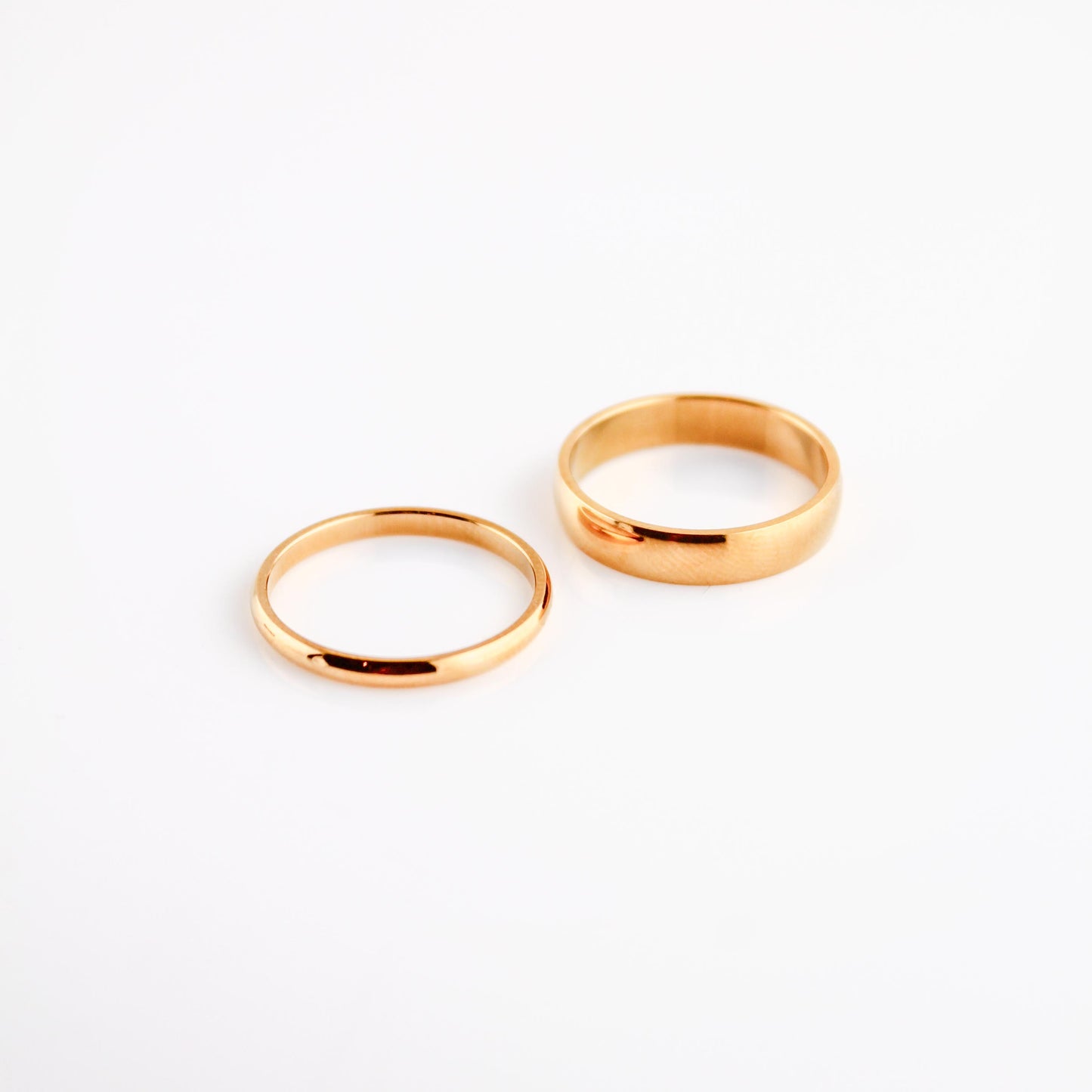 Daily Stacking Ring | Thick & Thin | Gold | Swim In Jewelry