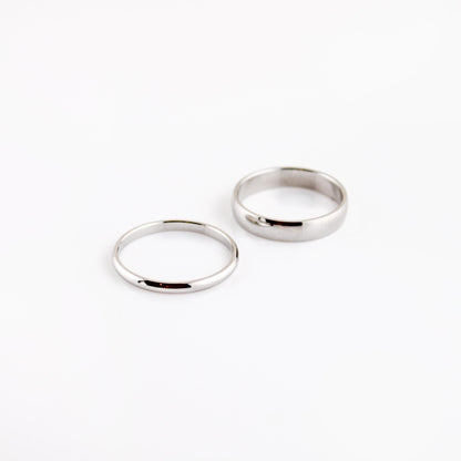 Daily Stacking Ring | Thick & Thin | Silver | Swim In Jewelry