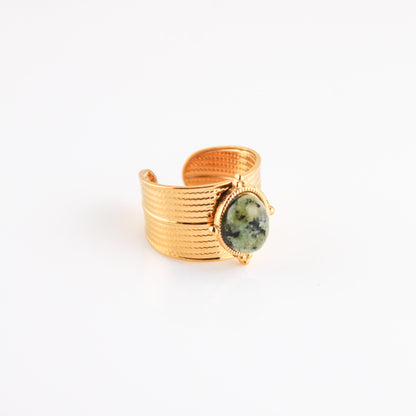 West Coast Adjustable Ring | Green | Swim In Jewelry