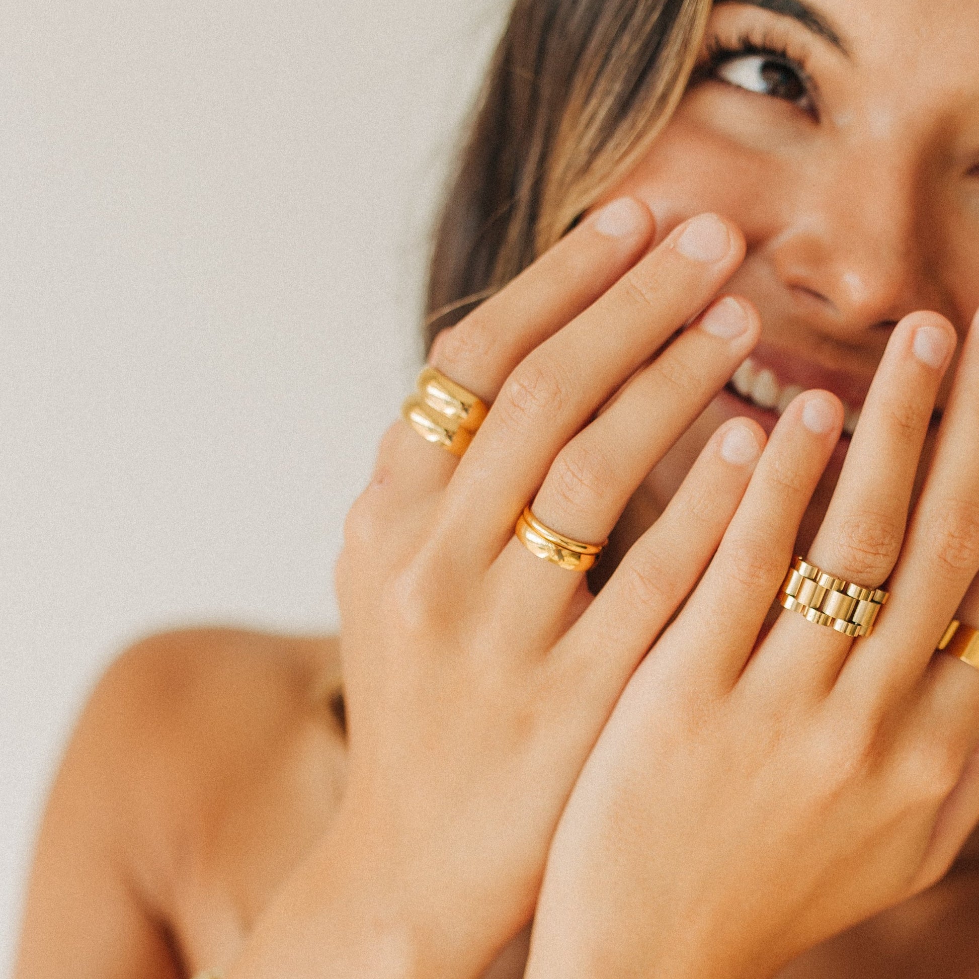 Out Of Office Ring Gold | Swim In Jewelry